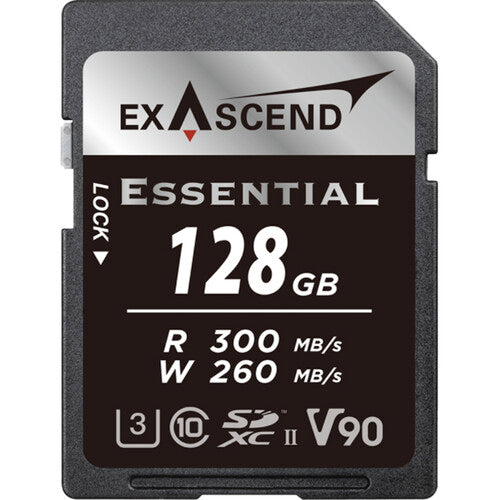 Carte SD UHS-II V90 - 128GB - serie Essential - Exascend