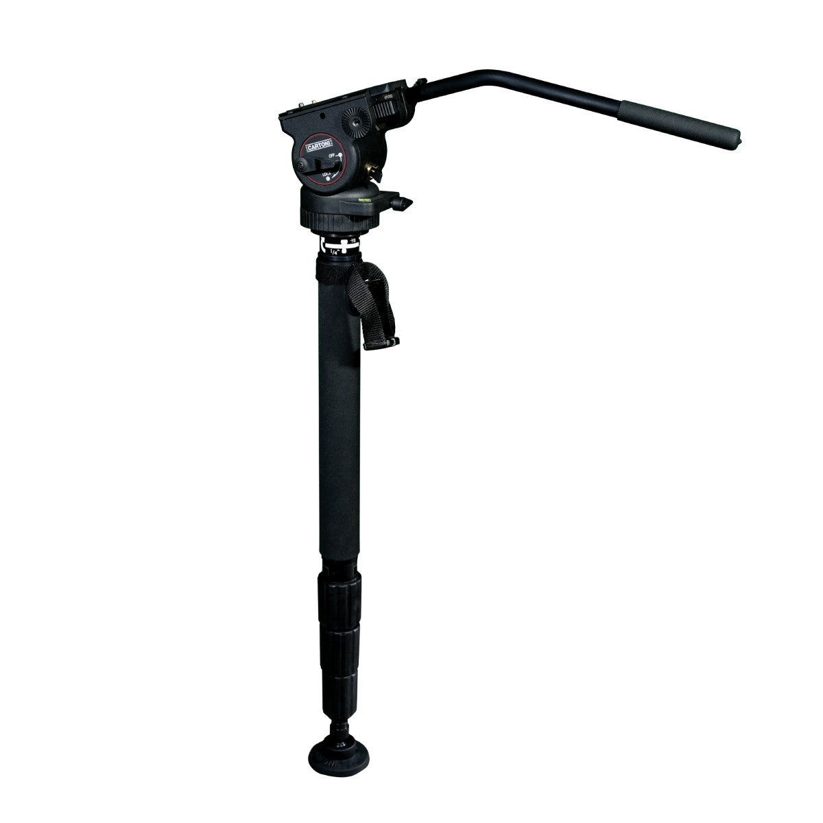 Monopod en fibre de carbone avec tête et poignée