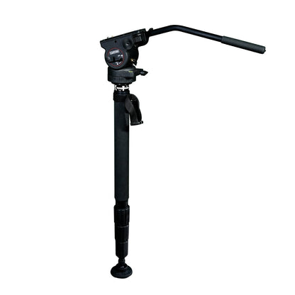 Monopod en fibre de carbone avec tête et poignée